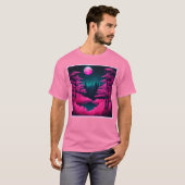 Neon Moonlit Forest Fantasy Art T-Shirt (Vorne ganz)