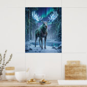 Neon Moose Boreal Grid Poster (Küche)