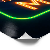 Neon Moose Poster (Ecke)
