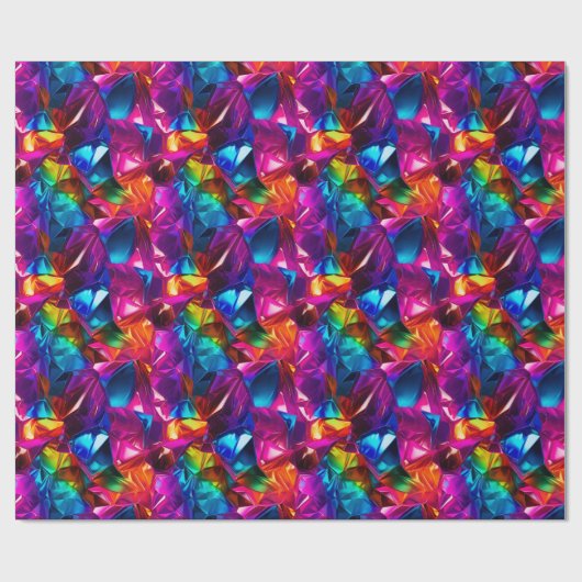 Neon Mosaic Magic Geschenkpapier (Flach)