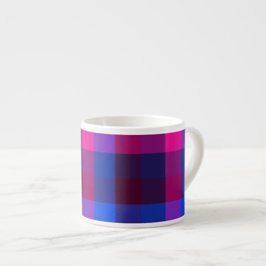 Neon-Mosaikfusion Espressotasse (Vorderseite Rechts)