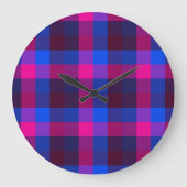 Neon-Mosaikfusion Große Wanduhr (Vorderseite)