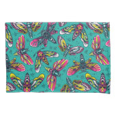 Neon Moth Pattern Kissenbezug (Vorderseite-Links)