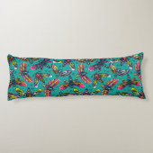 Neon Moth Pattern Seitenschläferkissen (Rückseite)