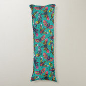 Neon Moth Pattern Seitenschläferkissen (Vorderseite Vertikal)