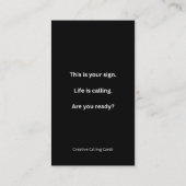 Neon Motivational Pass Along Card Telefonnummerkarte (Rückseite)