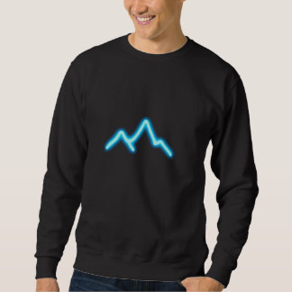 Neon Mountain Glow - Minimalistische Luminy Line A Sweatshirt
