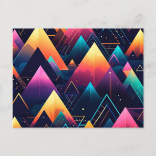 Neon Mountains Postkarte