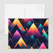 Neon Mountains Postkarte (Vorne/Hinten)