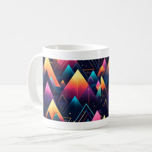 Neon Mountains Tasse (Vorderseite Links)
