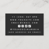 Neon Movie Slate Filmmaker Editor Social Media Visitenkarte (Rückseite)