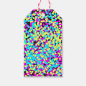 Neon Multi-Colored Fun Confetti Geschenkanhänger (Vorderseite)