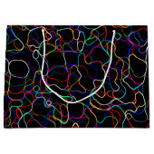 Neon Multicolor Lines Große Geschenktüte (Vorderseite)