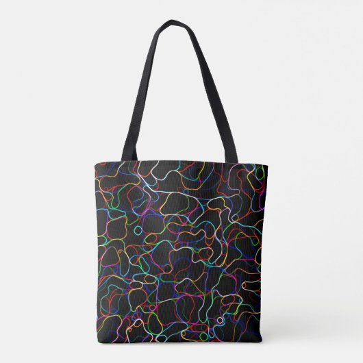 Neon Multicolor Lines Tasche (Rückseite)