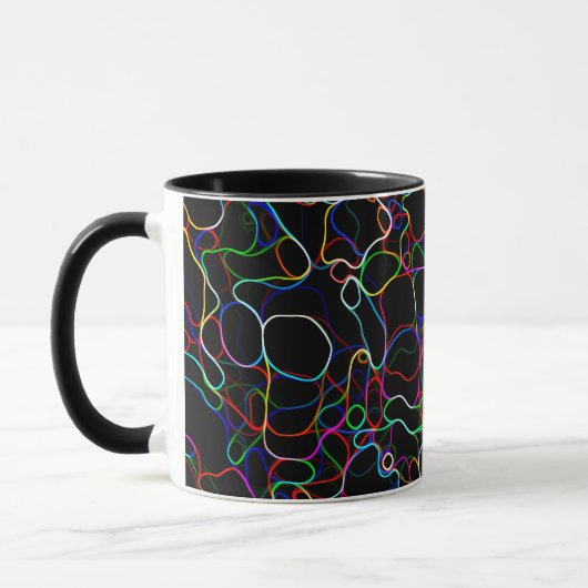 Neon Multicolor Lines Tasse (Links)