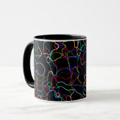 Neon Multicolor Lines Tasse (Vorderseite Links)
