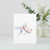 Neon Multicolor Rainbow Fish/Goldfish/Koi Postkarte (Stehend Vorderseite)