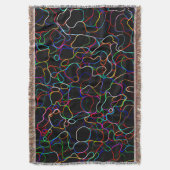 Neon Multicolored Curvy Line Muster - COOL Decke (Vorderseite Vertikal)