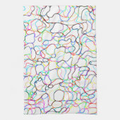 Neon Multicolored Curvy Line Muster - COOL Geschirrtuch (Vertikal)
