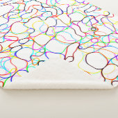 Neon Multicolored Curvy Line Muster - COOL Sherpadecke (3/4)