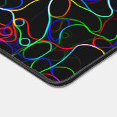 Neon Multicolored Curvy Line Pattern -COOL Schreibtischunterlage (Ecke)
