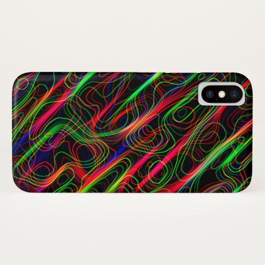 Neon Multicolored Lines Case-Mate iPhone Hülle (Rückseite (Horizontal))