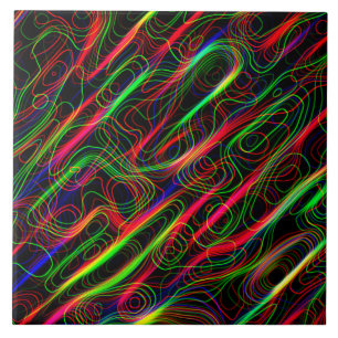 Neon Multicolored Lines Fliese