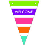 Neon Multicolored Stripes + Ihre Ideen Wimpelkette (Erste Fahne)