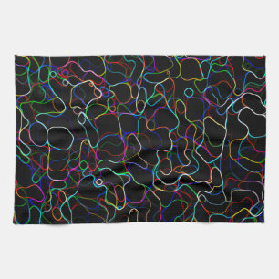 Neon-Multifarben-Linien Geschirrtuch