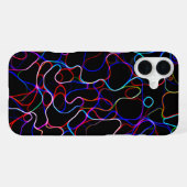 Neon-Multifarben-Linien iPhone Hülle (Rückseite (Horizontal))