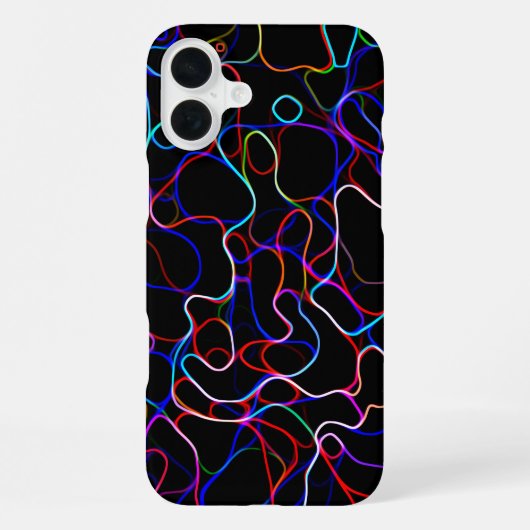 Neon-Multifarben-Linien iPhone Hülle (Rückseite)