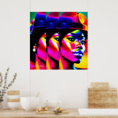 NEON MUSE: Elektrische Irisierung Poster (Küche)