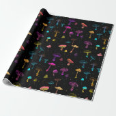 Neon Mushroom Wrapping Paper Geschenkpapier (Ungerollt)