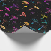 Neon Mushroom Wrapping Paper Geschenkpapier (Ecke)