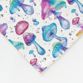 Neon Mushrooms Fleece Blanket - Trippy Psychedelic (Ecke)
