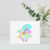 Neon Mushrooms Postkarte (Stehend Vorderseite)