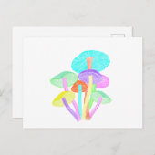 Neon Mushrooms Postkarte (Vorne/Hinten)