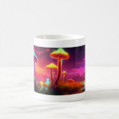 Neon Mushrooms: Psychedelic Glow Tasse Design (Mittel)