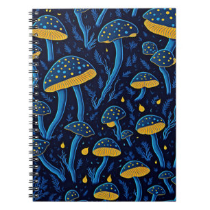 Neon Mushrooms Retro-Notebook Notizblock
