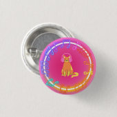 Neon Music Cat Button (Vorne & Hinten)