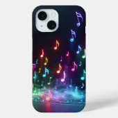 Neon Musical Notes Case-Mate iPhone Hülle (Rückseite)