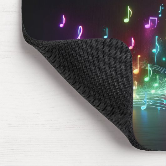 Neon Musical Notes Mousepad (Ecke)