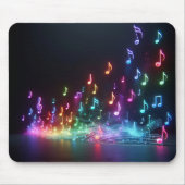 Neon Musical Notes Mousepad (Vorne)