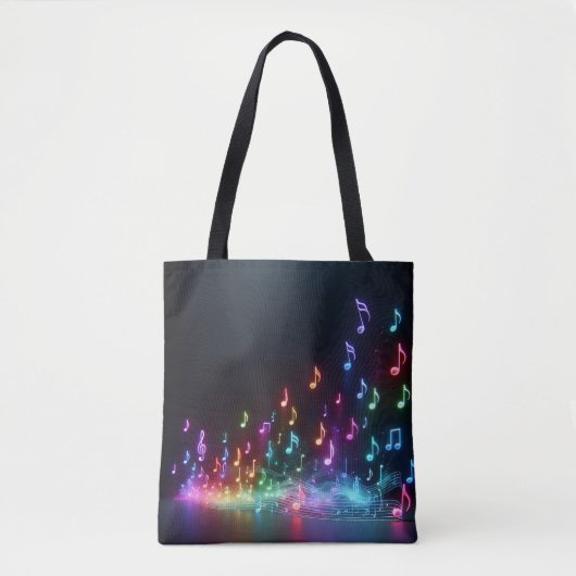 Neon Musical Notes Tasche (Vorderseite)