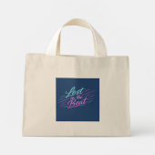Neon-Musik-Vibes-Design Mini Stoffbeutel (Rückseite)