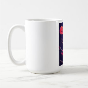 Neon-Musik-Vibes – Farbige Musikinstrumente Kaffeetasse