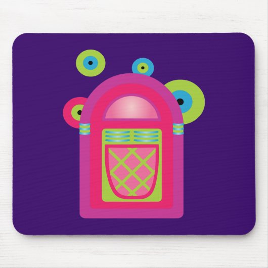 Neon-Musikbox Mousepad (Vorne)
