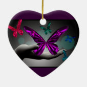 Neon Mystic Butterflies Keramikornament (Hinten)
