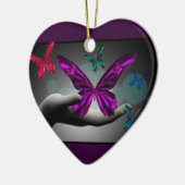 Neon Mystic Butterflies Keramikornament (Links)