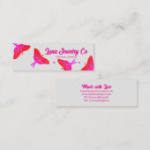 Neon Mystical Luna Moth Jewelry Stud Business Card Mini Visitenkarte (Vorne/Hinten)